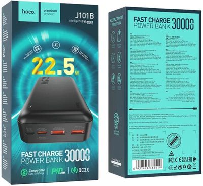 Hoco J101B 22.5W 30000MAH Dual Port Fast Charging Power Bank_img_1