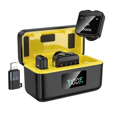 Hoco L17 Wireless Dual Magnetic Lapel Microphone for iP/Type-C_img_2
