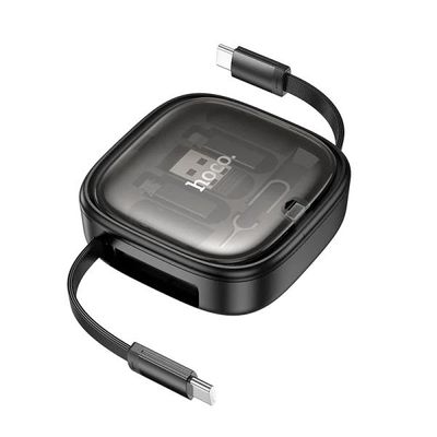 Hoco U140 Retractable 6-in-1 Fast Charging Cable Set – Black_img_5