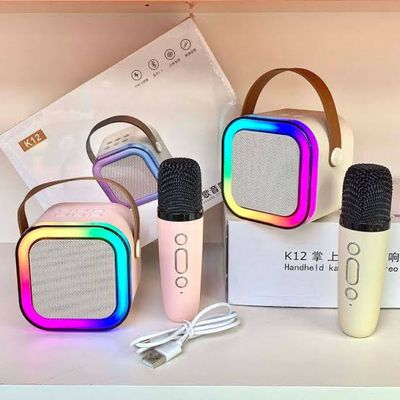K12 Bluetooth Speaker Microphone Integrated Outdoor Live Home K Song with Microphone Bluetooth Audio_img_1