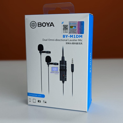 Original BOYA M1DM Dual Clip Interview Microphone_img_1