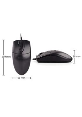 A4 Tech Wired Optical Mouse 2X Click, USB, Black (OP-620D)_img_2