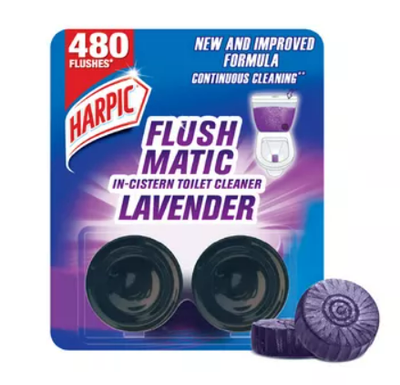 Harpic Flushmatic Lavender In-Cistern Toilet Cleaner Blocks 50 gm 2 pcs_img_0
