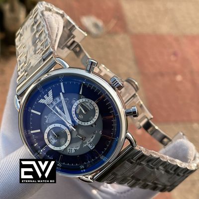 ARMANI CH OVAL GLASS MACCANICO BLUE DIAL_img_2