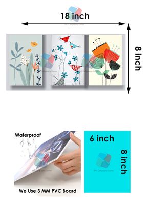 Pvc board Wall Poster 3 pcs Home Decoration with 3 mm Board Most Unique Combo Wallboard wall decor easy to set up_img_1