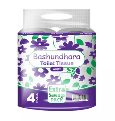 Bashundhara Toilet Tissue White Extra Savings Pack 4 pcs_img_0