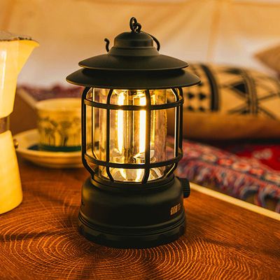 Product details of Vintage LED Lantern with Rechargeable Battery - Portable Camping Light_img_2