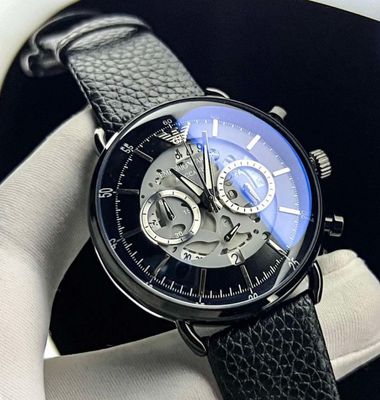 ARMANI OVAL GLASS  BLACK BELT BLACK DIAL_img_0