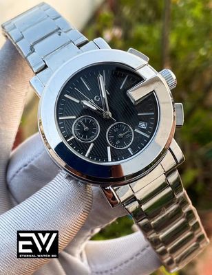 GUCCI SILVER CHAIN BLACK DIAL_img_0