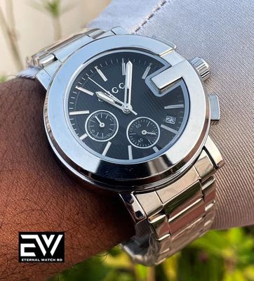GUCCI SILVER CHAIN BLACK DIAL_img_3