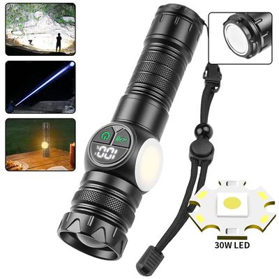 White laser strong light long-range flashlight digital power display 100,000 lumens_img_0