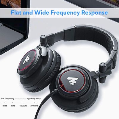 Maono AU-MH501 Professional Studio Monitor Headphone, Over Ear With 50mm Driver For Gaming, DJ, Studio, And Microphone Recording_img_3