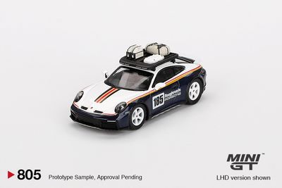 Mini GT 805 Porsche 911 Dakar Rallye Design Package White/Gentian Blue Metallic_img_0