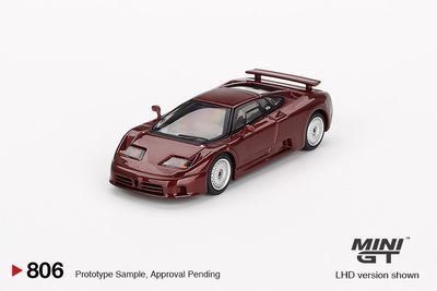 Mini GT 806 Bugatti EB110 GT Dark Red Metallic 1:64_img_1