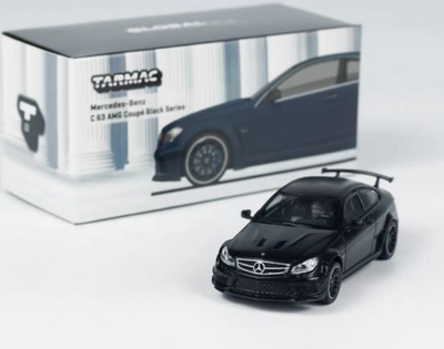 Tarmac Works 1:64 Mercedes-Benz C63 AMG Coupe Black Series Matte Black