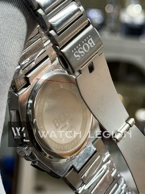 BOSS CHAIN CHRONOGRAPH SILVER BODY BLACK DIAL_img_5