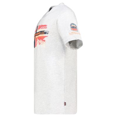 Men's T-Shirt Short Sleeve with Light Grey Flag_img_2