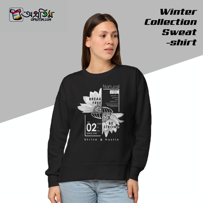 Ladies Black Design Printed Sweatshirt_img_0