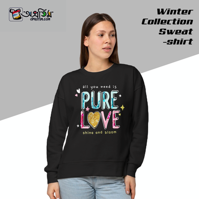 Ladies Black Design Printed Sweatshirt_img_0