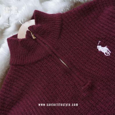 Maroon Color - Soft Knit Sweater_img_1