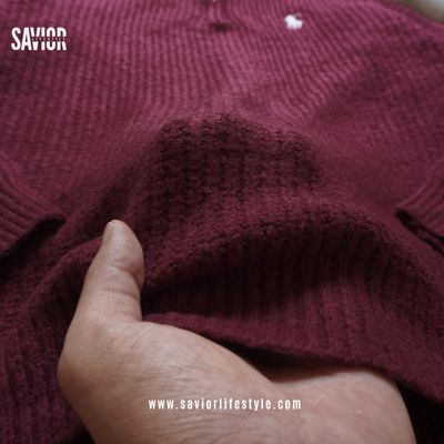 Maroon Color - Soft Knit Sweater_img_2