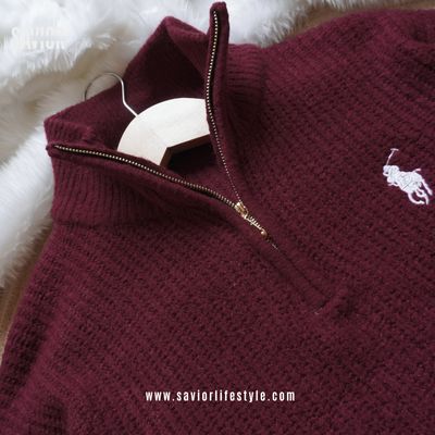 Maroon Color - Soft Knit Sweater_img_3