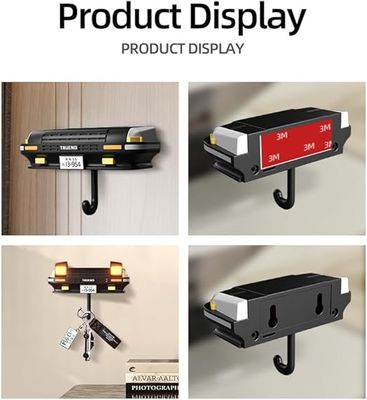 Car Headlight Wall Key Holder – Creative Automotive Key Hanger with LED Light_img_3