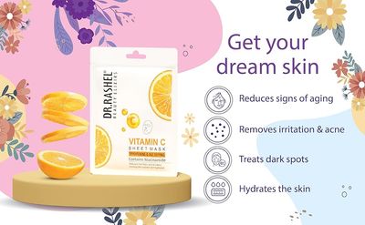 DR.RASHEL Vitamin C Face Sheet Mask With Serum (Pack of 2)_img_1