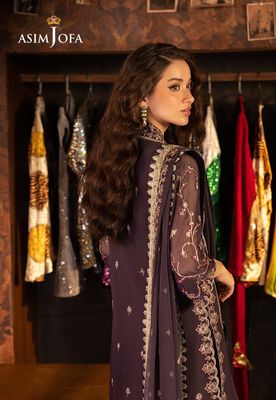 Asim Jofa - Embroidered Chiffon 3 Pcs_img_5