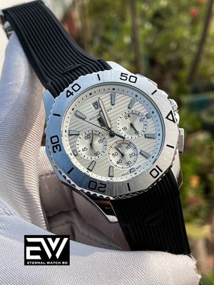 TAG AQUARACER BLACK BELT WITH CASE WHITE WAFFLE DIAL_img_0