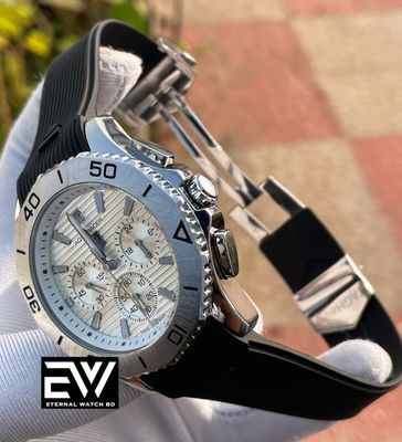 TAG AQUARACER BLACK BELT WITH CASE WHITE WAFFLE DIAL_img_1