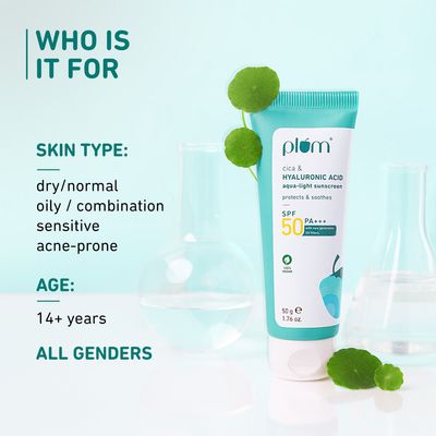 Plum Cica & Hyaluronic Acid Aqua-Light Sunscreen SPF 50 PA+++_img_1