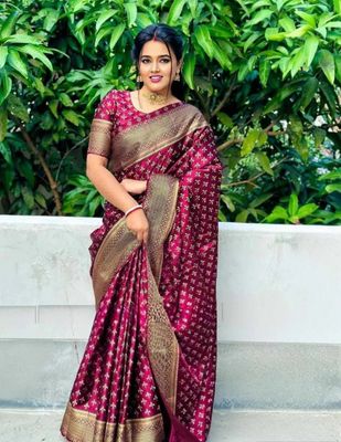 Premium Japani Silk Saree With Blouse Piece_img_0