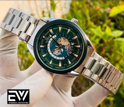 OMEGA WORLD TIMER SILVER BODY GREEN DIAL_img_0