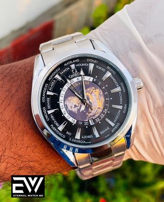 OMEGA WORLD TIMER SILVER BODY BLACK DIAL_img_2