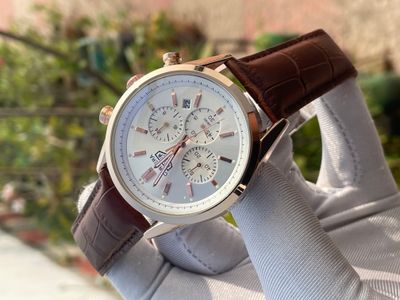 TAG C3 HRONO BROWN BELT ROSEGOLD CASE WHITE DIAL_img_0