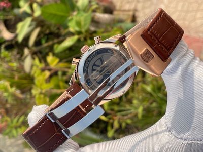 TAG C3 HRONO BROWN BELT ROSEGOLD CASE WHITE DIAL_img_1