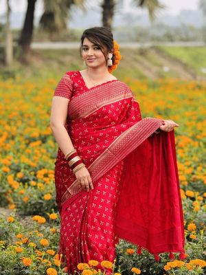 Premium Japani Silk Saree With Blouse Piece_img_1