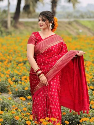 Premium Japani Silk Saree With Blouse Piece_img_3