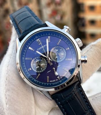 TAG 2 CHRONO SILVER CASE BLUE BELT BLUE DIAL BLACK SUB_img_0