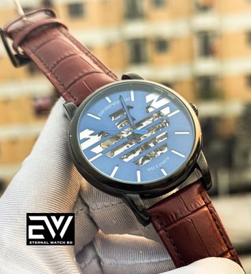 ARMANI AUTO BLACK CASE BLUE DIAL_img_0