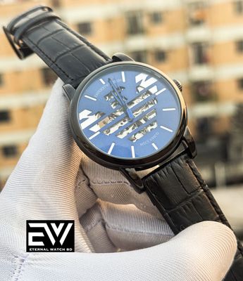 ARMANI AUTO FULL BLACK BLUE DIAL_img_0