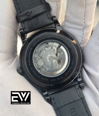 ARMANI AUTO FULL BLACK BLUE DIAL_img_2