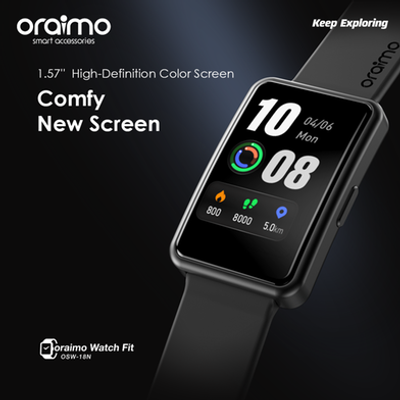 Oraimo OSW-18N 1.57” TFT Waterproof Smartwatch- Black_img_3