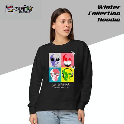 Ladies Black Design Printed Sweatshirt_img_0