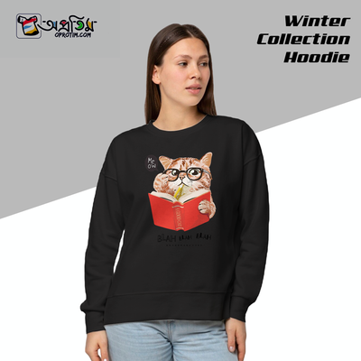 Ladies Black Design Printed Sweatshirt_img_2