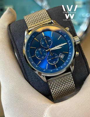 Boss Mesh Chain Silver Case Blue Dial_img_0