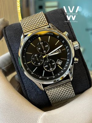 Boss Mesh Chain Silver Case Black Dial_img_0