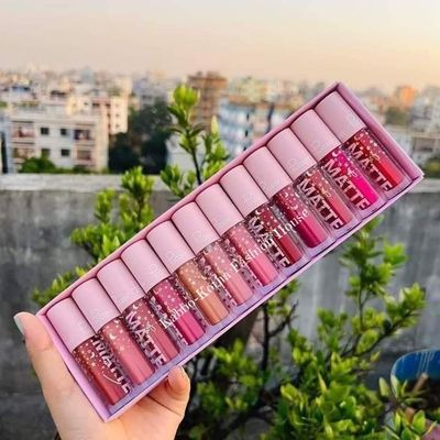 Pudaier 12 Colors Waterproof Matte Lipstick set_img_0