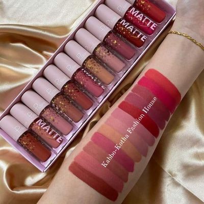 Pudaier 12 Colors Waterproof Matte Lipstick set_img_1